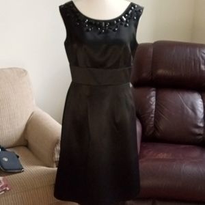 Ann Taylor Loft 6 Petite dress with embellishments around neckline.  EUC